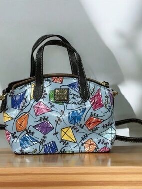 Dooney & Bourke Kite Ruby Mini Bitsy Multi Color Epi Style leather Crossbody EUC